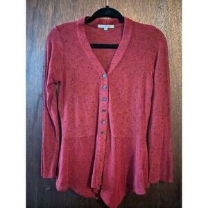 4/$12 People Like Frank Small Red & Black Cardigan